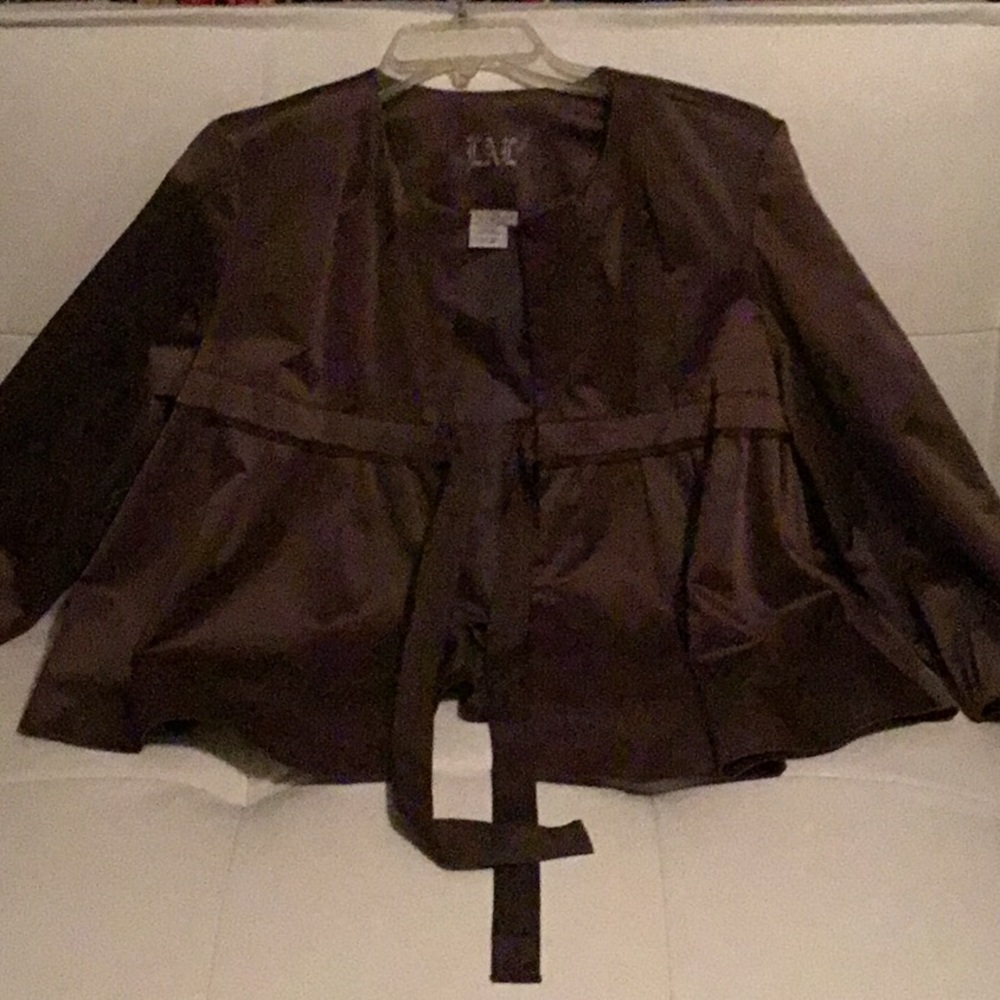 Eggplant color cropped jacket